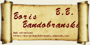 Boris Bandobranski vizit kartica